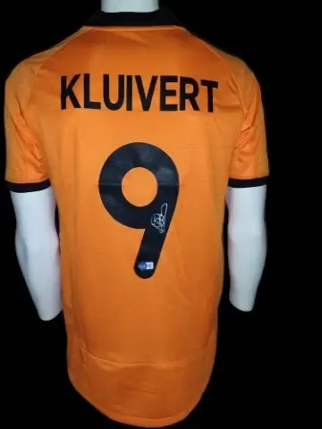 Gesigneerd voetbalshirt: Patrick Kluivert Nederland